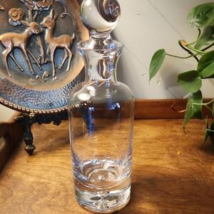 Krosno Bubble Based Decanter Elegant Clear Glass Decanter